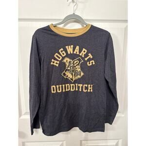 Harry Potter Youth Hogwarts Quidditch Graphic Long Sleeve Crewneck Tee, XL